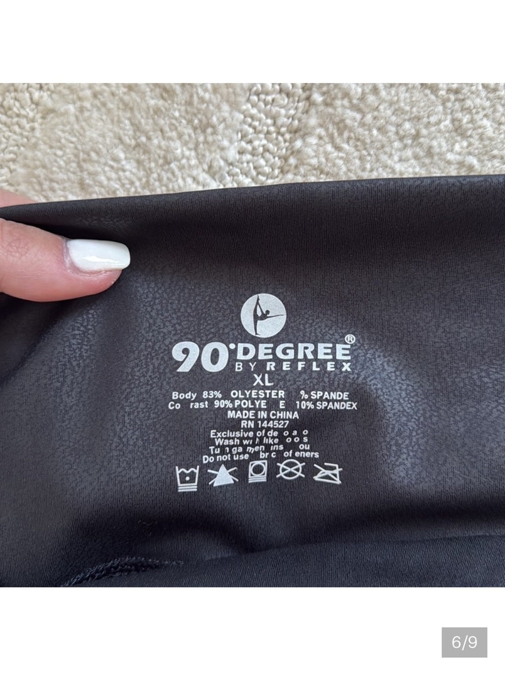 90 Degrees by Reflex Crinkle Workout Legging